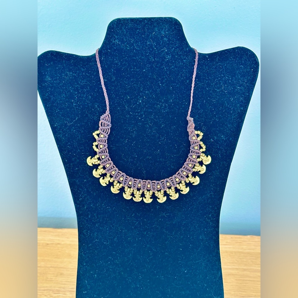 Gold tribal necklace